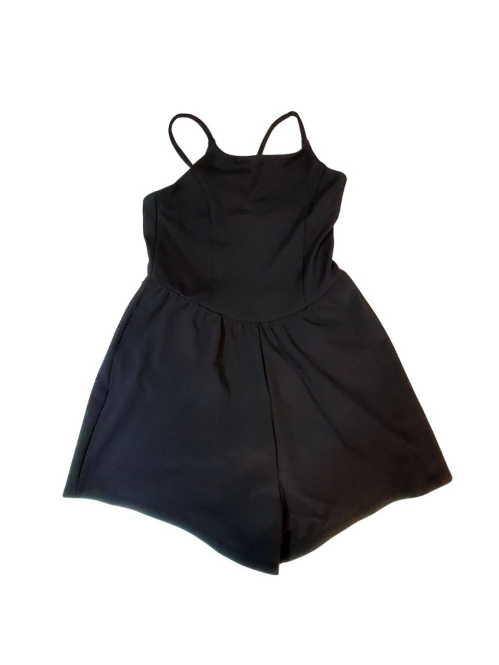 All In Motion Black Knit Romper M Moisture Wicking Quick Dry UPF 50+With Pockets